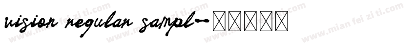 vision regular sampl字体转换